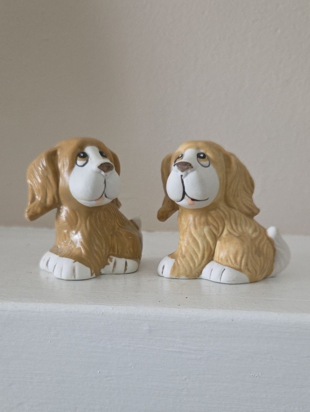 Ceramic Puppy Salt And Pepper Shakers